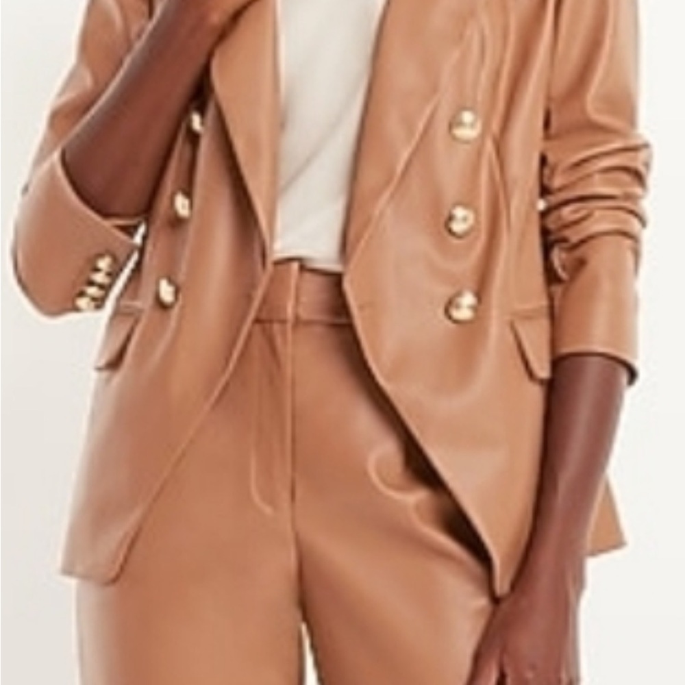 Express Women's Camel Double-Breasted Blazer Sz-Xs